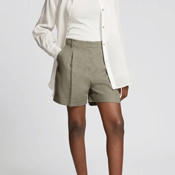 & Other Stories Tailored Wide-Leg Linen Shorts in Size 2 - Picture 4 of 13